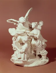 Die Erziehung der Liebe, Sevres-Gruppe, nach Boucher, 1763 (Porzellan)